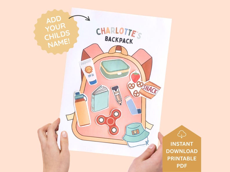 Custom School Bag Checklist, Routine Cards, Custom Chore Chart, Daily ...