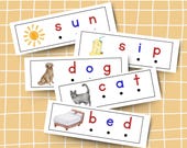 Printable Phonics Worksheet, CVC Words Activity, Kindergarten Reading, Kindergarten Phonics, Reading Activities, Homeschool, Short Vowel