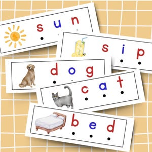 Printable Phonics Worksheet, CVC Words Activity, Kindergarten Reading, Kindergarten Phonics, Reading Activities, Homeschool, Short Vowel