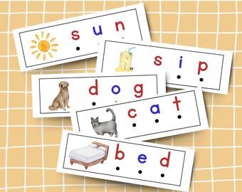 Printable Phonics Worksheet, CVC Words Activity, Kindergarten Reading, Kindergarten Phonics, Reading Activities, Homeschool, Short Vowel