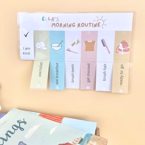 Morning & Evening Routine Flip Chart, Toddler Routine Flip Chart, Kids Flip Chart, Editable Visual Schedule | Printable Morning Flip Chart