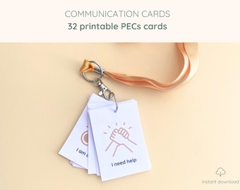 Schede di comunicazione PECS, Flashcard per il linguaggio ASD, Materiale visivo per l'autismo, Ausili per la terapia del linguaggio, Schede per le routine, Schede comportamentali, Supporto per l'autismo,