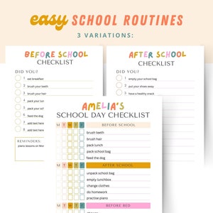 Editable Kids Chore Chart, Reward, Allowance, Screen time, School Routine, Behaviour Chart, Consequences, Daily Checklist, Weekly Chores PDF