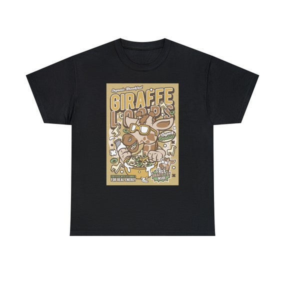 Giraffe Loops Cereal Graffiti Unisex Heavy Cotton Tee Adult
