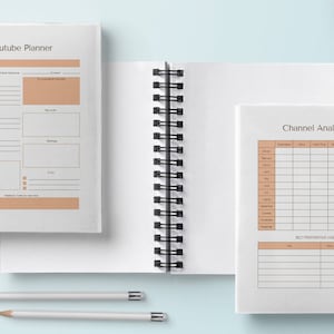 YouTube Video Planner + FREE Emergency Contact List (8x10)