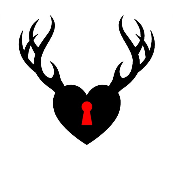 Cuckold Heart with Antlers - Temporary Tattoo
