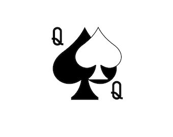 Queen of Spades - Card Style - Temporary Tattoo