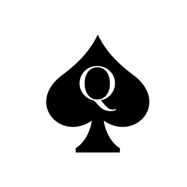 Queen of Spades - temporary tattoo (2" high)