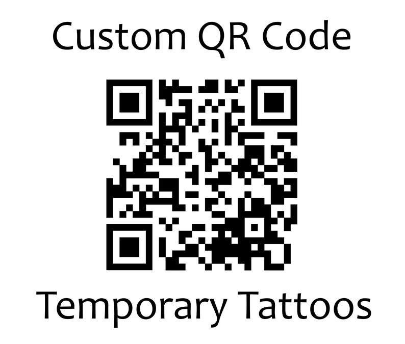 Custom QR Code Temporary Tattoos Made to Order Etsy Australia