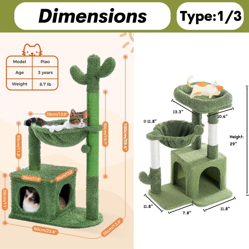 6 Types Cat Tree Unique Cat Trees Wood Cat Tree Cat Etsy