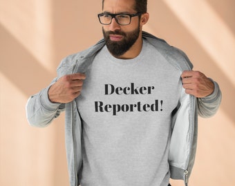 Decker Reported Eligible, Detroit Unisex Premium Crewneck, Pullover Football Sweater, Gifts for Him Her, Lions Warm Cozy Sweater, NFL Trends