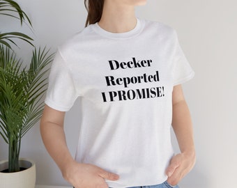 Decker Reported Eligible I PROMISE, Detroit, Unisex Premium T-Shirt , Gift for Football Fan, DETROIT Fan, Gifts for Him Her, Monday Night T