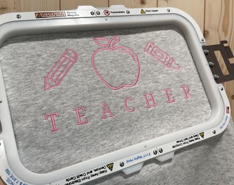 Teacher icon embroidered tee/sweatshirt