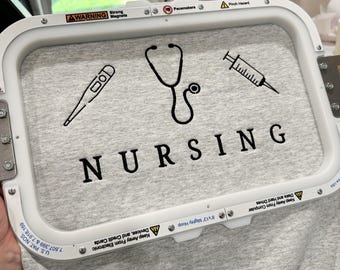 Nursing embroidered tee/sweatshirt