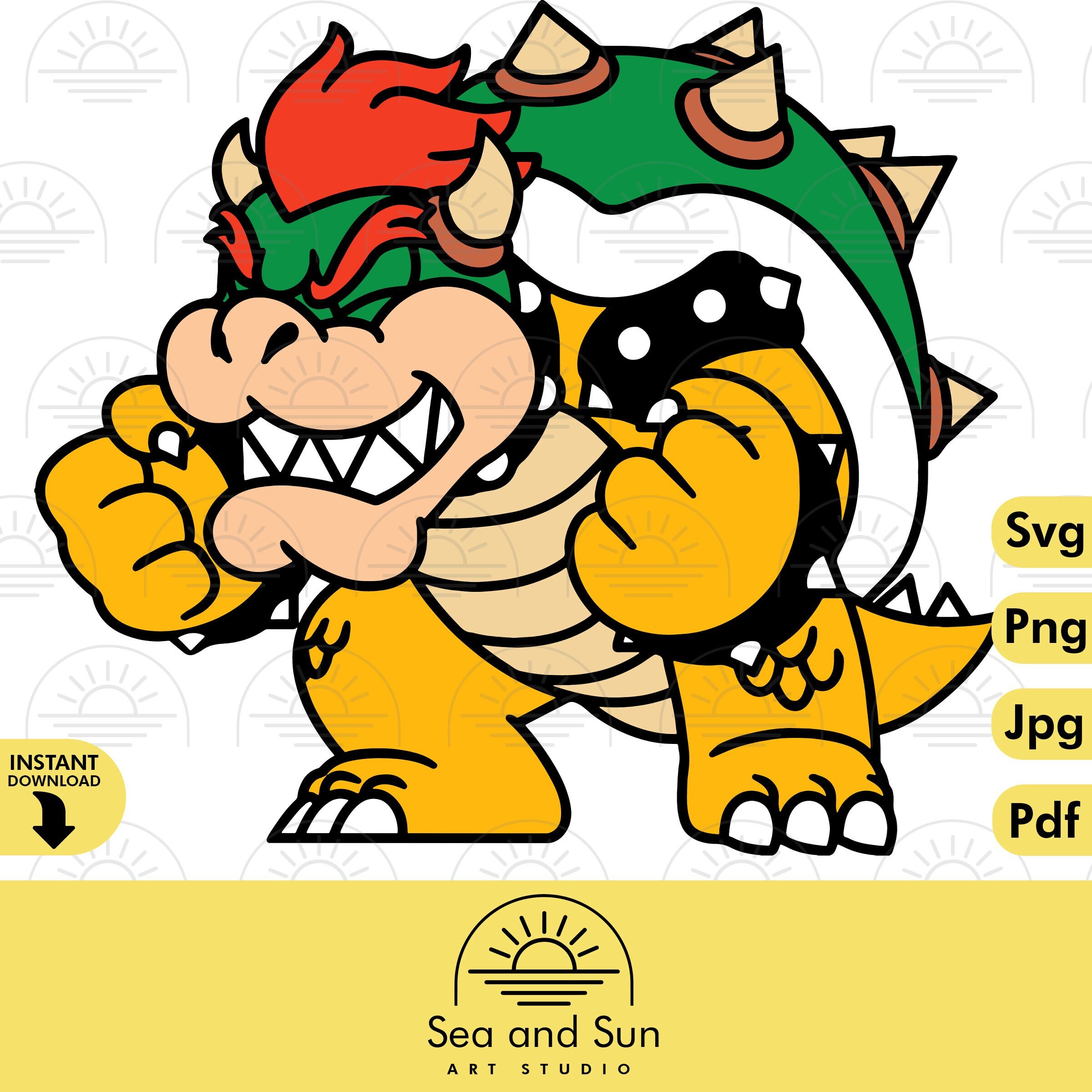 Bowser 16 Svg Png Jpg Pdf Clip Art Files for Cricut - Etsy Canada