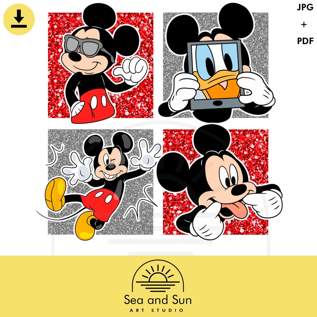 Mickey Mouse Vector Jpg Disneyland Ears Pdf Donald Duck Clip - Etsy