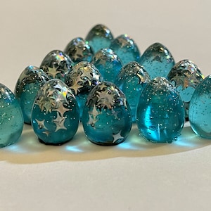 Wingspan Wyrmspan compatible Blue Stars Handmade Eggs set of 15