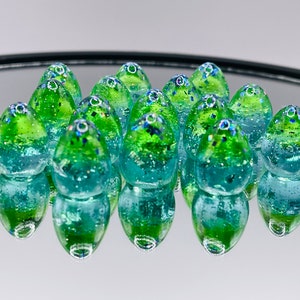 Wingspan Wyrmspan compatible Blue and Green resin Handmade Eggs set of 15