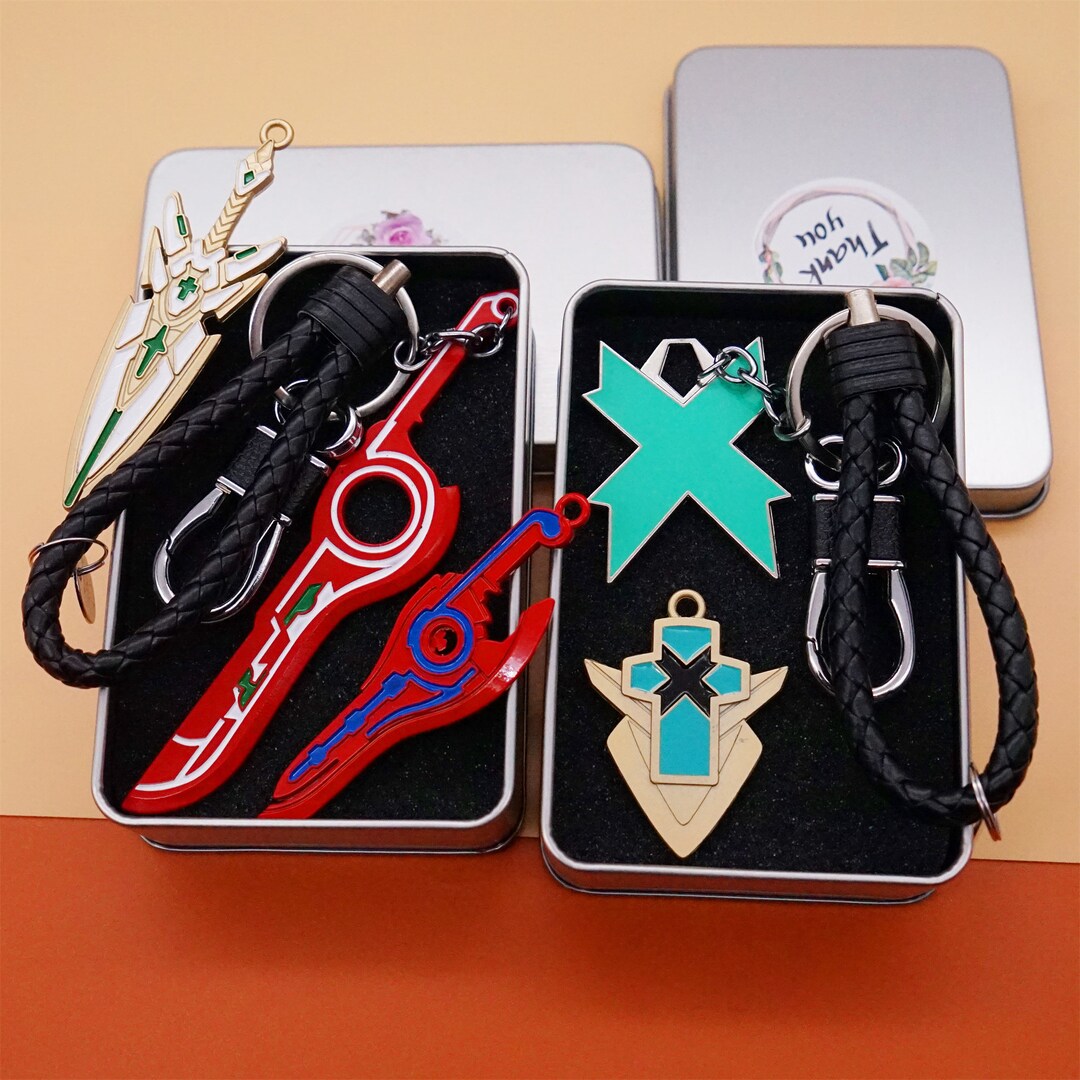 Xenoblade Chronicles 2 Keychain Monado Weapon Key Chain Men Jewelry Car