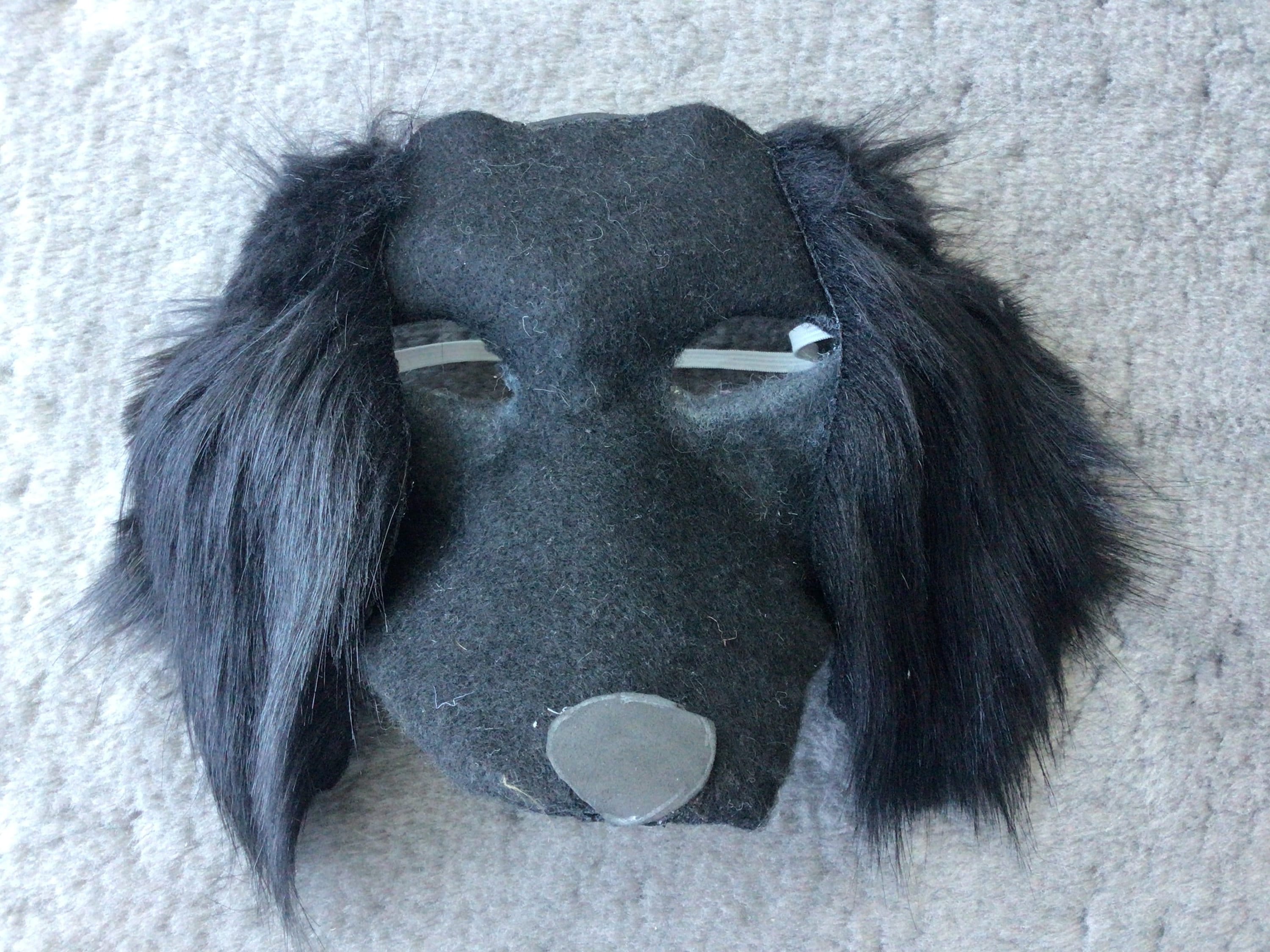 Brindle Pattern Felted Cat Mask Therian Gear 