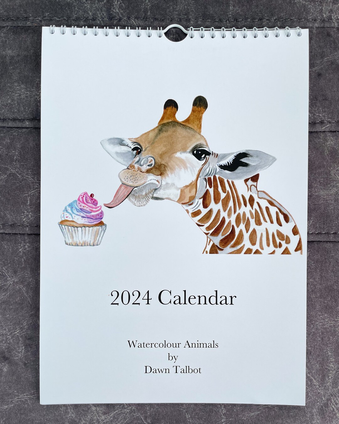 Animal 2024 Calendar Animal Calendars Giraffe Calendar Etsy