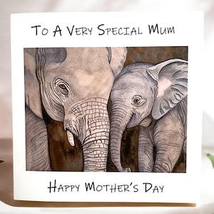 Carte fête des mères, carte éléphant fête des mères, carte fête des mères éléphant, cartes éléphant, cartes pour maman, cartes pour maman, carte éléphant,