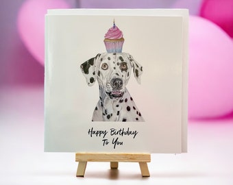 Birthday card from the dog, Dalmatian Dog card, Birthday Cards, Birthday Card, Cute Dog Card, Dog Cards, Funny Dog Cards, Dalmatian cards