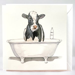 Cow Birthday card, cow greetings card, funny cow cards, birthday cards, cards for cow lovers, dairy cow cards, cards for her, cow gifts