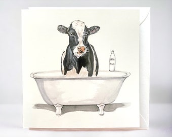 Cow Birthday card, cow greetings card, funny cow cards, birthday cards, cards for cow lovers, dairy cow cards, cards for her, cow gifts