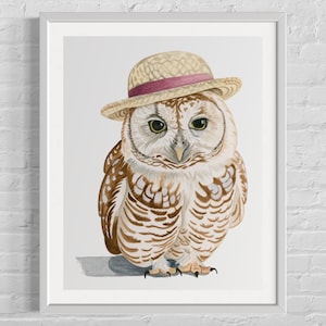 Barn Owl fine art prints, barn owl prints, owl pictures for home, watercolor owl painting, Giclee owl prints, owl nursery pictures, owls