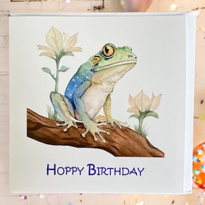 Frog Birthday Card, Frog Birthday Cards, Birthday Cards, Fun Birthday cards, Cards for kids, Frog cards, Frog gifts, Birthday card