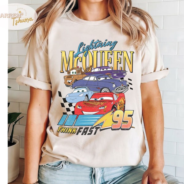 Lightning Mcqueen Piston Cup Think Fast Shirt, Disney Cars Shirt, Disney Shirts, Disney Pixar Shirt, Cars Shirt, Cars Land Shirt