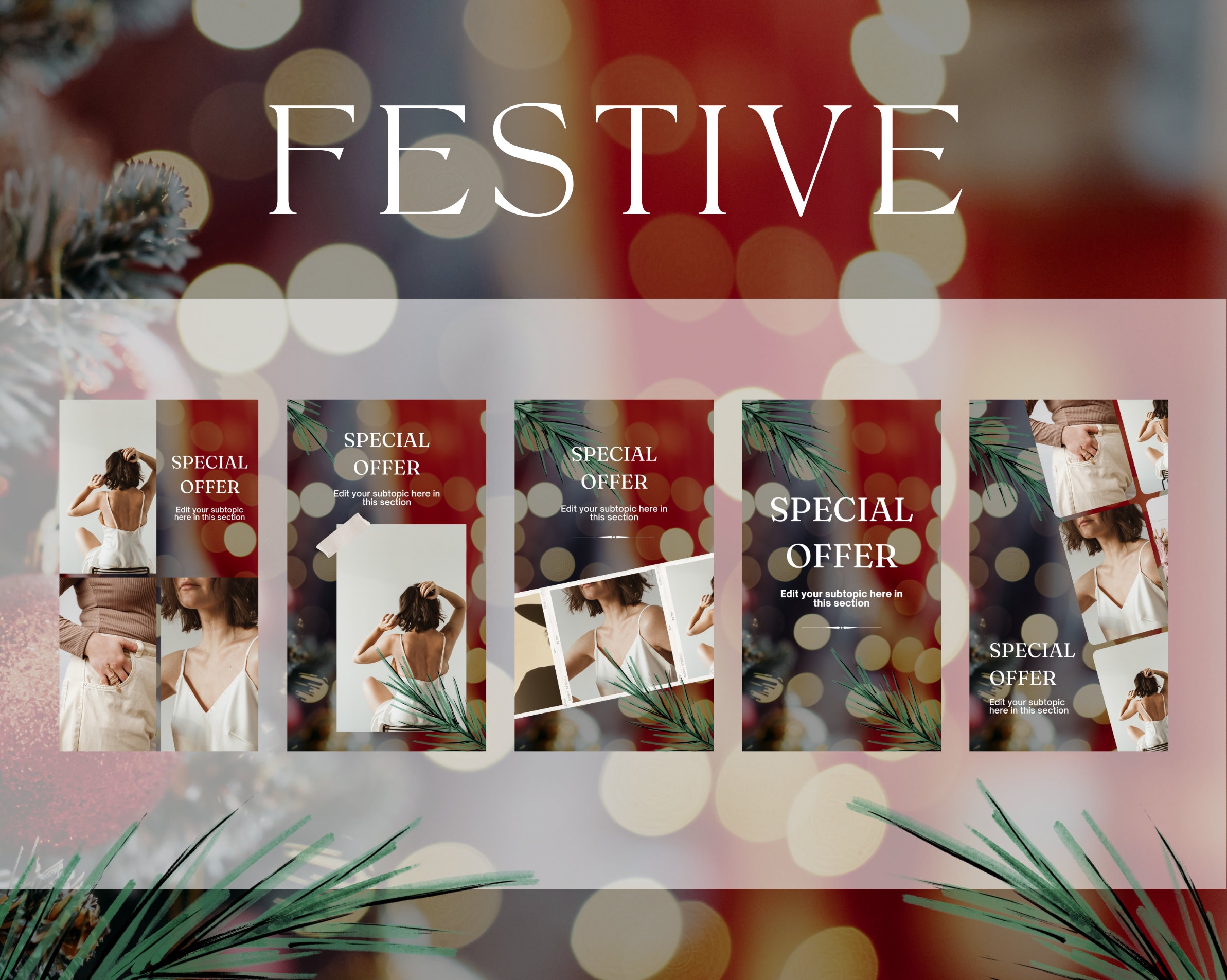 20 Christmas Instagram Story Templates Christmas Social Media