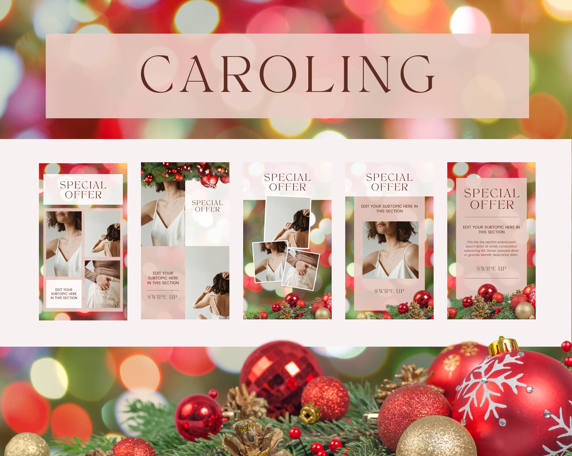20 Christmas Instagram Story Templates Christmas Social Media