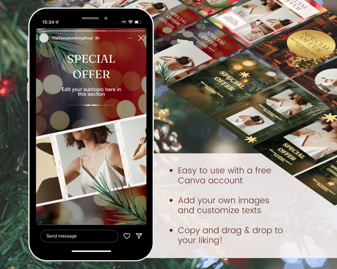 20 Christmas Instagram Story Templates Christmas Social Media