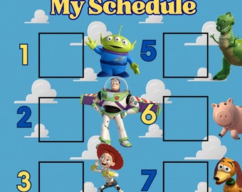 Toy Story Visual Schedule