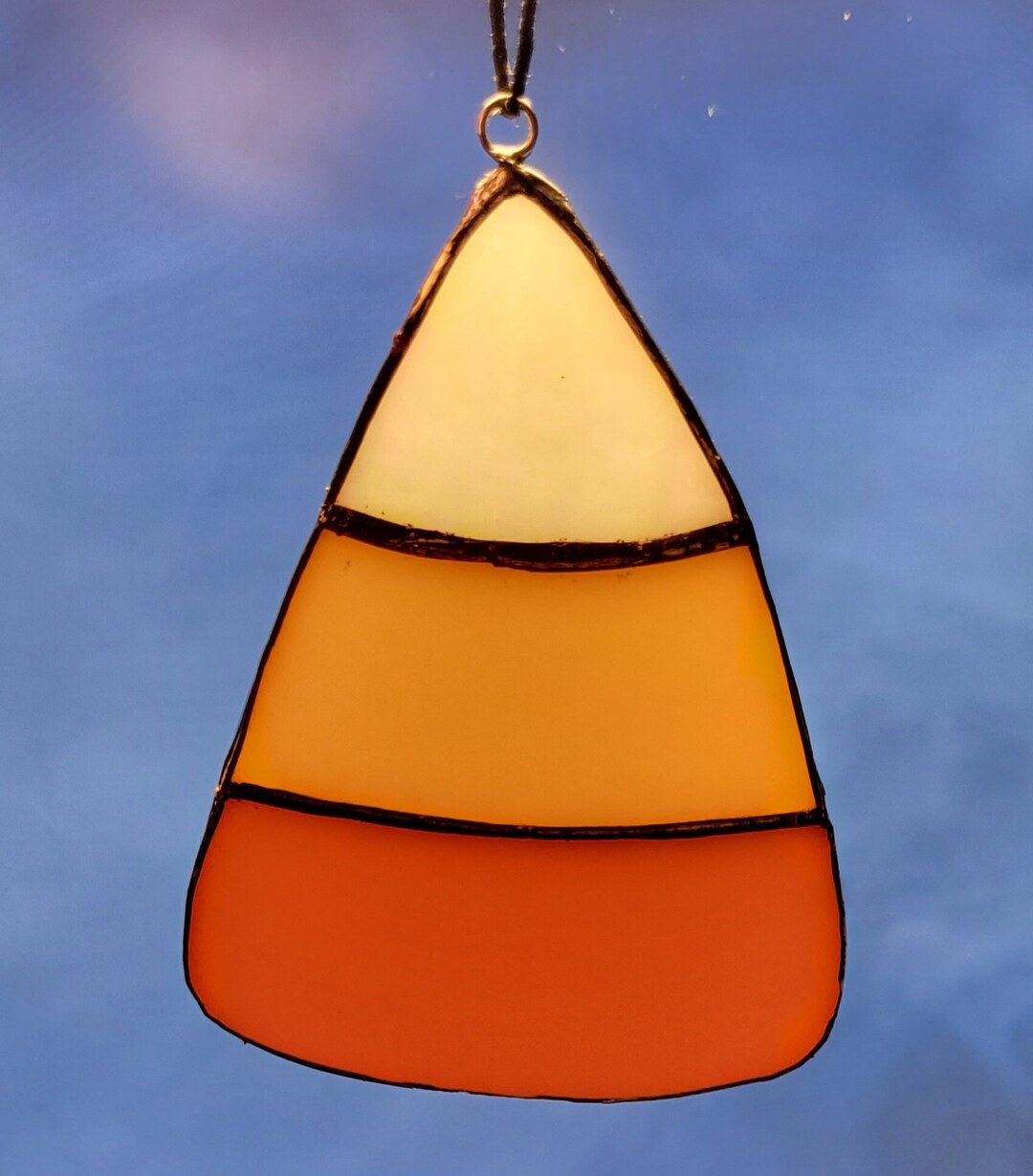 Stained Glass CANDY CORN Halloween Ornament 5 X 3 Etsy