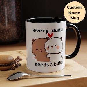 Custom bubu dudu Mug - Personalized Panda Bear Mug,Cute Gift |Bubu Dudu love Mug| Name Couples Gift| Bubu Dudu Funny, anniversary gift,mochi