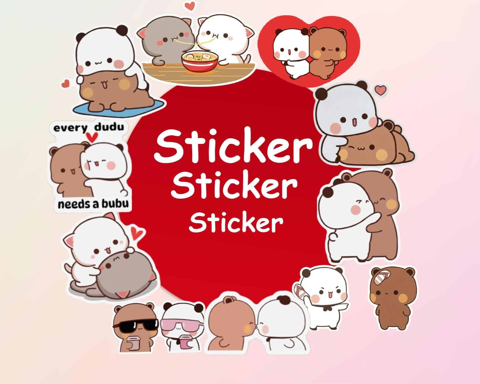 120 Stuks Bubu Dudu Sticker Set – Kawaii Cartoon, Met Pincet, Waterdicht PVC, 4-5 Cm, Voor Journal, Laptop En Scrapbooking