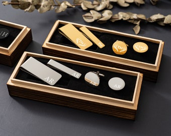 Personalized Cufflinks Tie Clip Money Clip, Custom Groomsmen Gift Set, Best Man Gifts, Groomsmen Proposal Gifts, Christmas Gift for Him