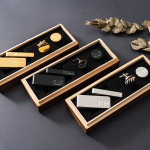 Groomsmen Cufflinks, Groomsmen Gifts Personalized, Wedding Cufflinks & Tie Clip Set, Groomsman Gift, Groomsmen Proposal, Groomsmen Gift Set