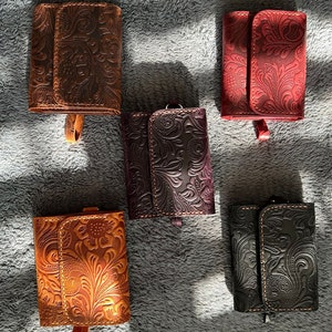 Womens Wristlet Wallet, Minimalist or Carved, Clutch Wallet, Full Grain ...