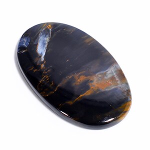 Natural Pietersite Oval Shape Gemstone |Blue Gold Swirl Cabochon |Loose Crystal for Jewelry Making |Healing Stone 107 Ct. 56X34X6 mm GPJ-324