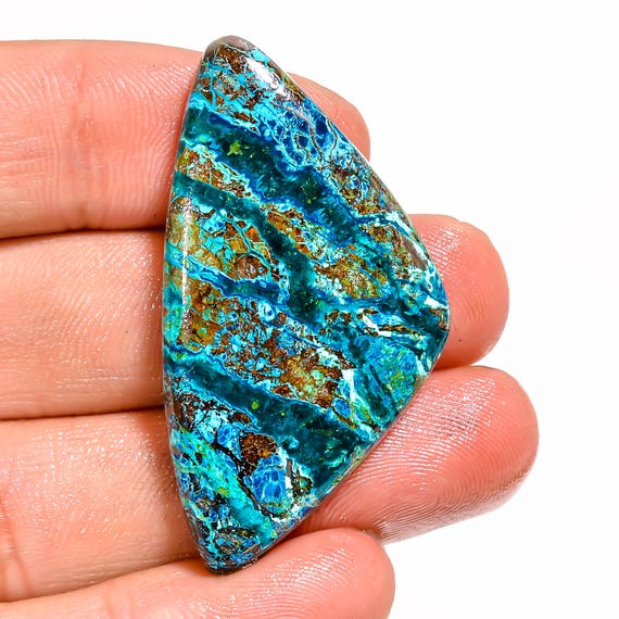 Natural Shattuckite Cabochons Blue Turquoise Green Black Copper Gemstones