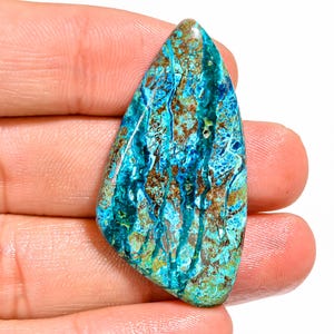 Dazzling Top Grade Quality 100% Natural Shattuckite Fancy Shape Cabochon Loose Gemstone For Making Jewelry 39.5 Ct. 42X23X5 mm GPJ-1016