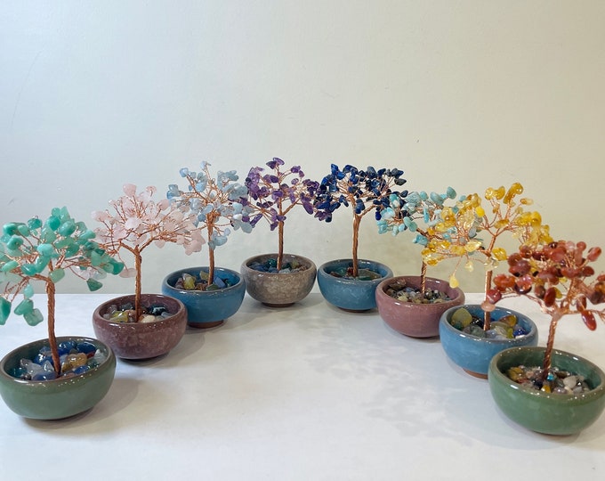 Natural Crystal Tree of Life - Choose Your Favorite Crystal for a One-of-a-Kind Home Decor