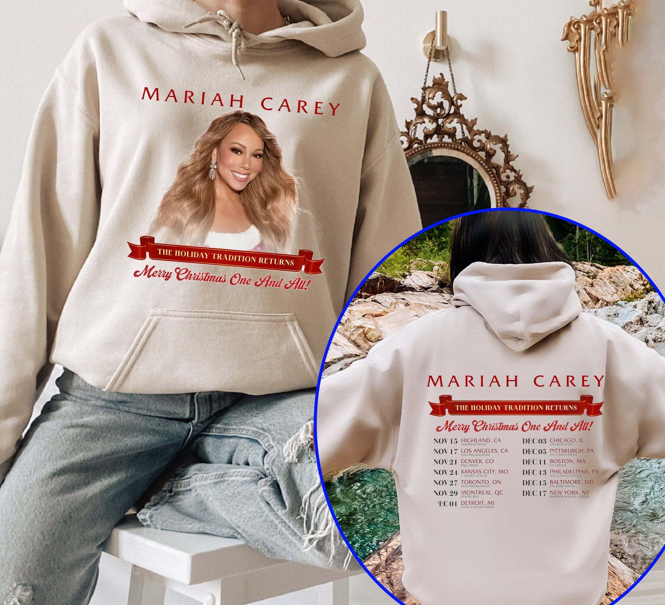 Mariah Carey 2023 Tour Shirt, Mariah Carey Merry Christmas One and All Tour 2023 sold by