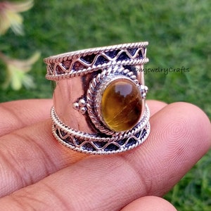 Genuine Citrine Ring ~ 925 Sterling Silver Ring ~ Oval shape , Handmade Jewelry ~ Statement ~ November  Birthstone Ring, Women Gift For Her