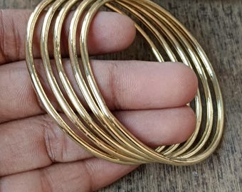 Pure 100% Solid Brass Bangle, 05 set of Bangle, Latest Design Bangle Bracelet, Handmade Bangle,Special Health Benefits Gift For Anniversary