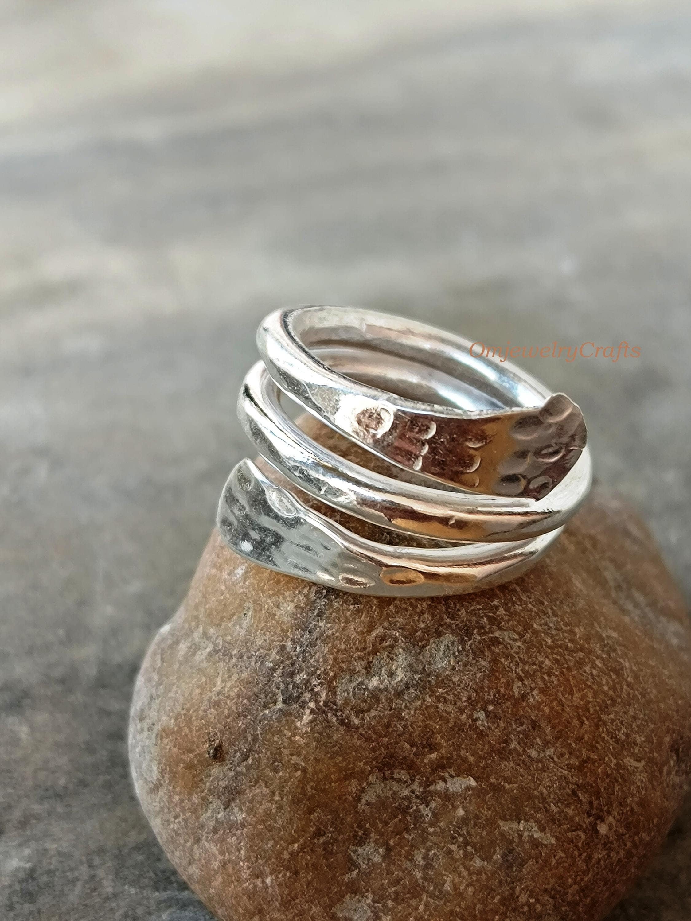 Anello Midi Per Il Pollice Con Fede Nuziale D Da 2 Mm In Argento - Foto 12